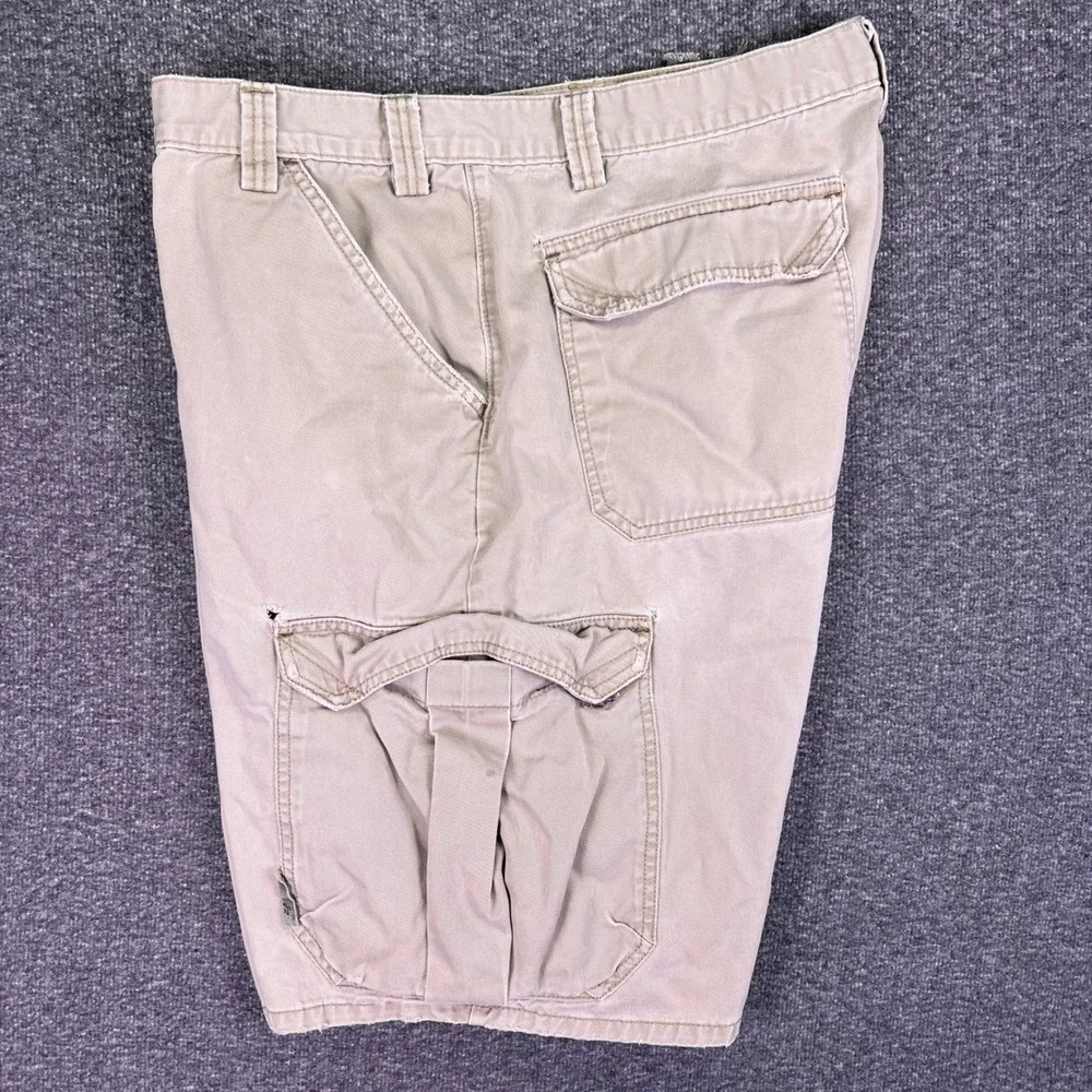 VTG Levis SilverTab Cargo Shorts Mens 38 Khaki Tan Relaxed Fit Tactical Workwear
